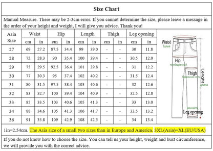 Men's Mid Waist Slim Straight Stretch Stone Wash Jeans
